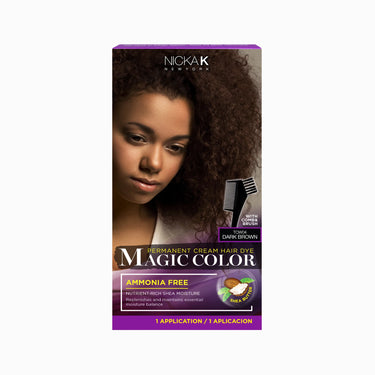 Nicka K Magic Color Permanent Cream Hair Dye – TCW04 Dark Brown - ANNS BEAUTY SUPPLY